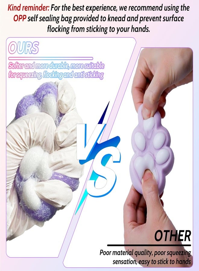 XPQKDC Stress Relief Toy Taba Cat Paw, 4Pcs Squeeze Toy Paw, Cute Sensory Toys, Handmade Soft Silicone Sticky Toys, Bouncy Stress and Relaxation Toy, Stretchable Springy Cat Paw, Gifts for 3-10 Year Old Girl - Image 4